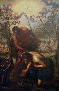 Domenico Tintoretto The Baptism of Christ oil on canvas